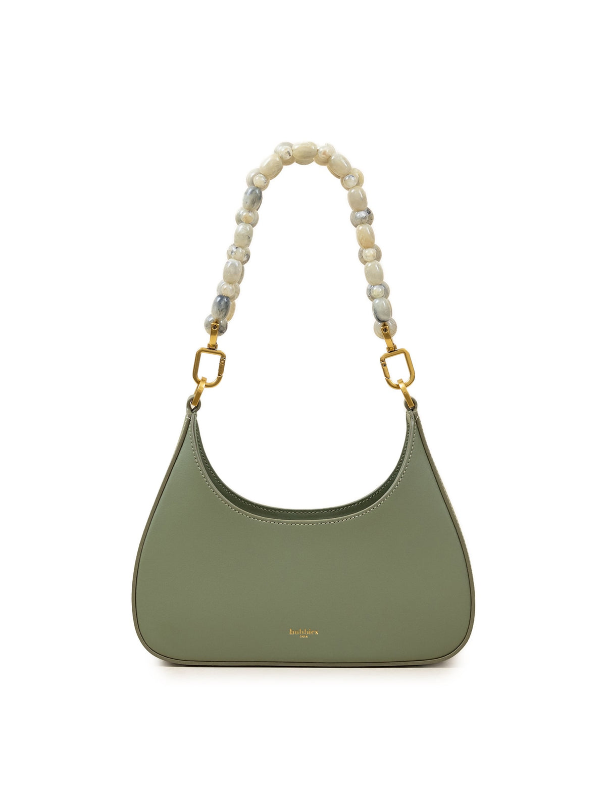 Bobbies Aléria Provence Green handbag — studio view