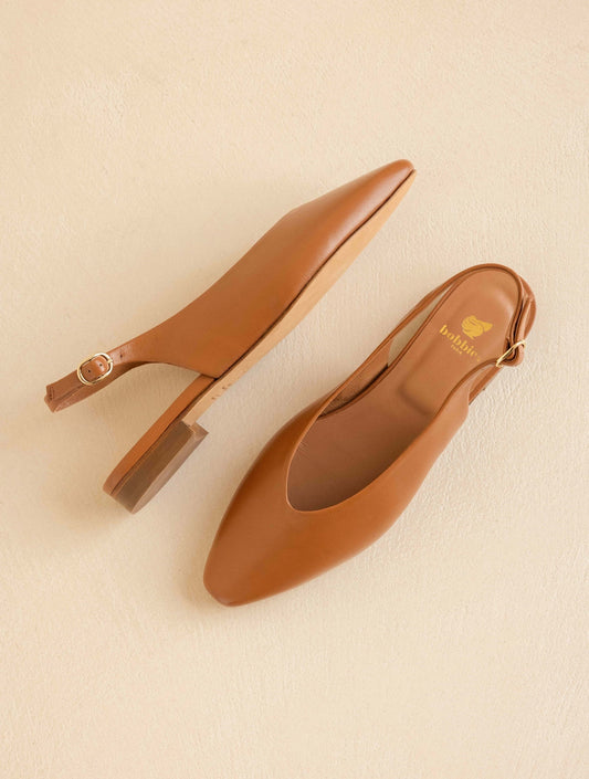 Bobbies Anouk Camel slingback flats — product view