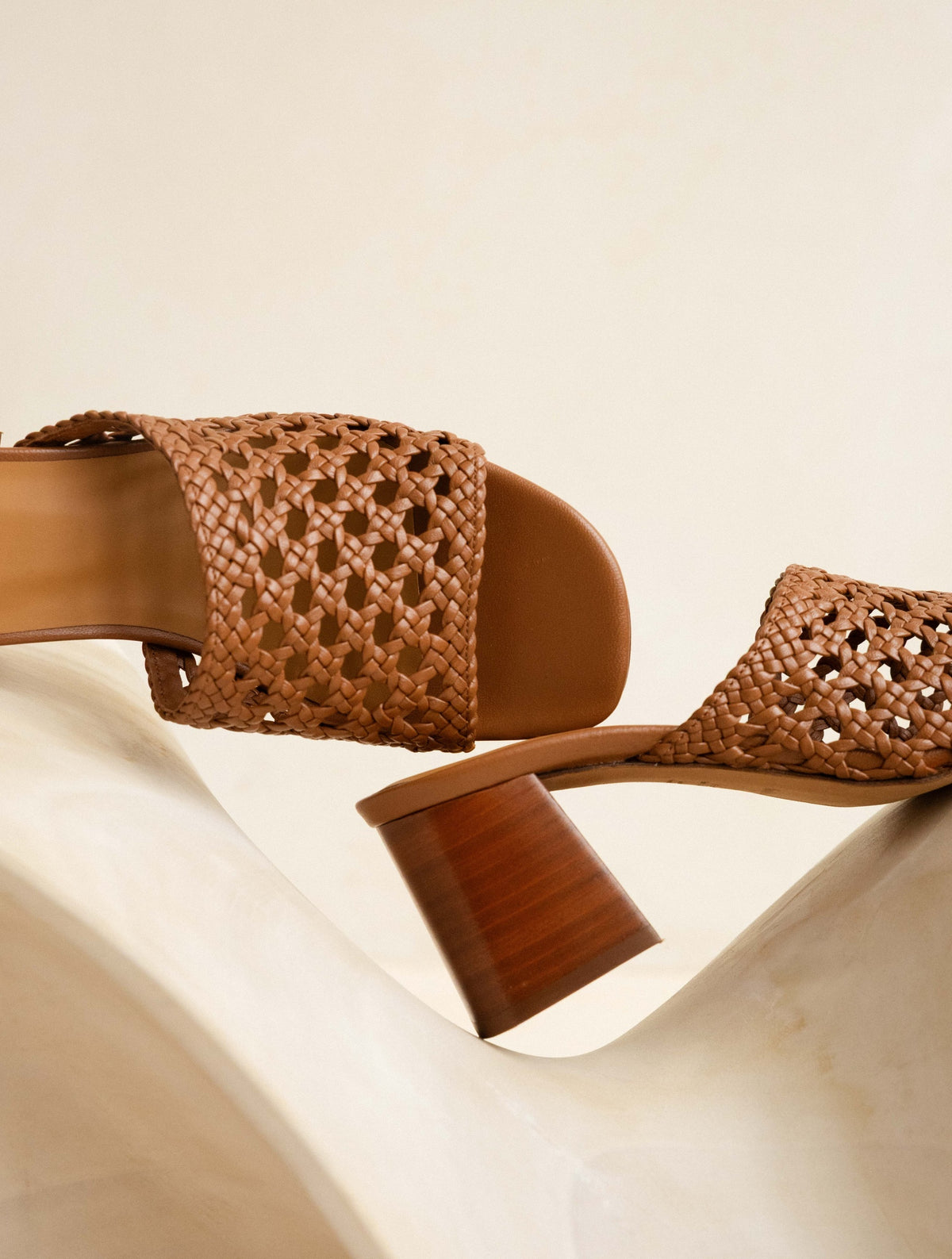 Bobbies Kelly Camel heeled sandals — view 3