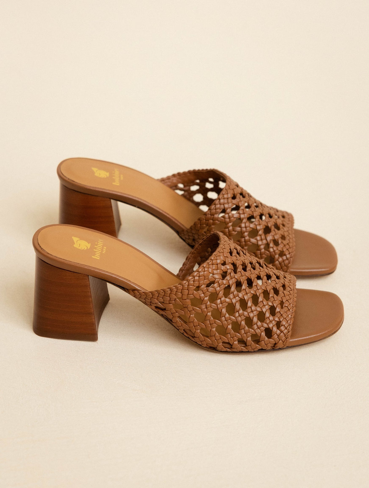 Bobbies Kelly Camel heeled sandals — view 4