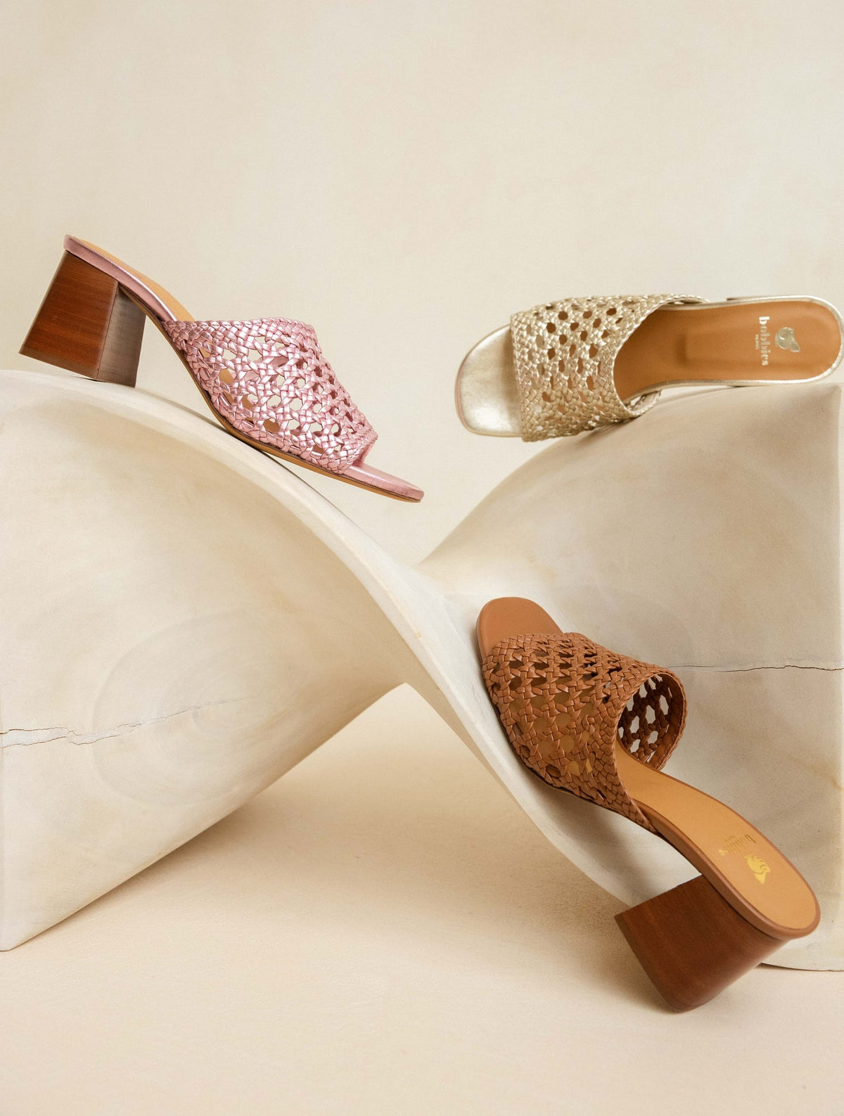 Bobbies Kelly Camel heeled sandals — view 6