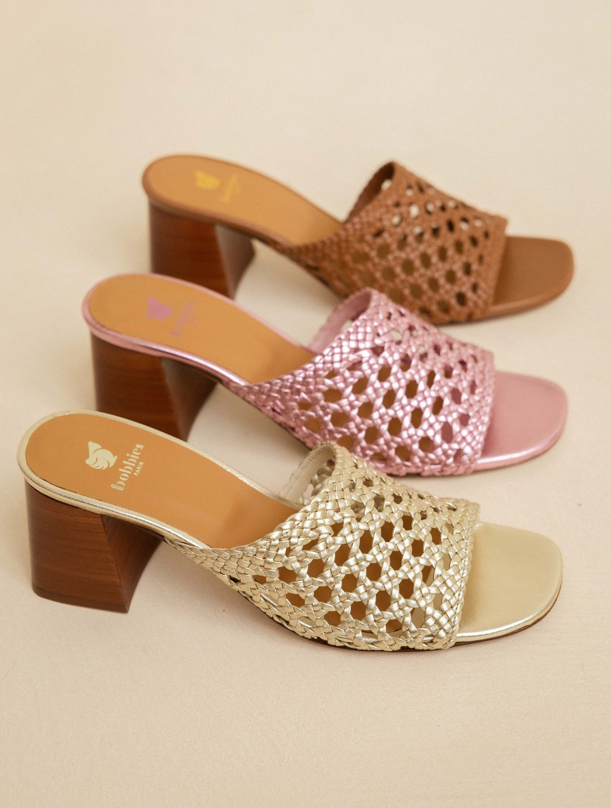 Bobbies Kelly Champagne Gold heeled sandals — view 7