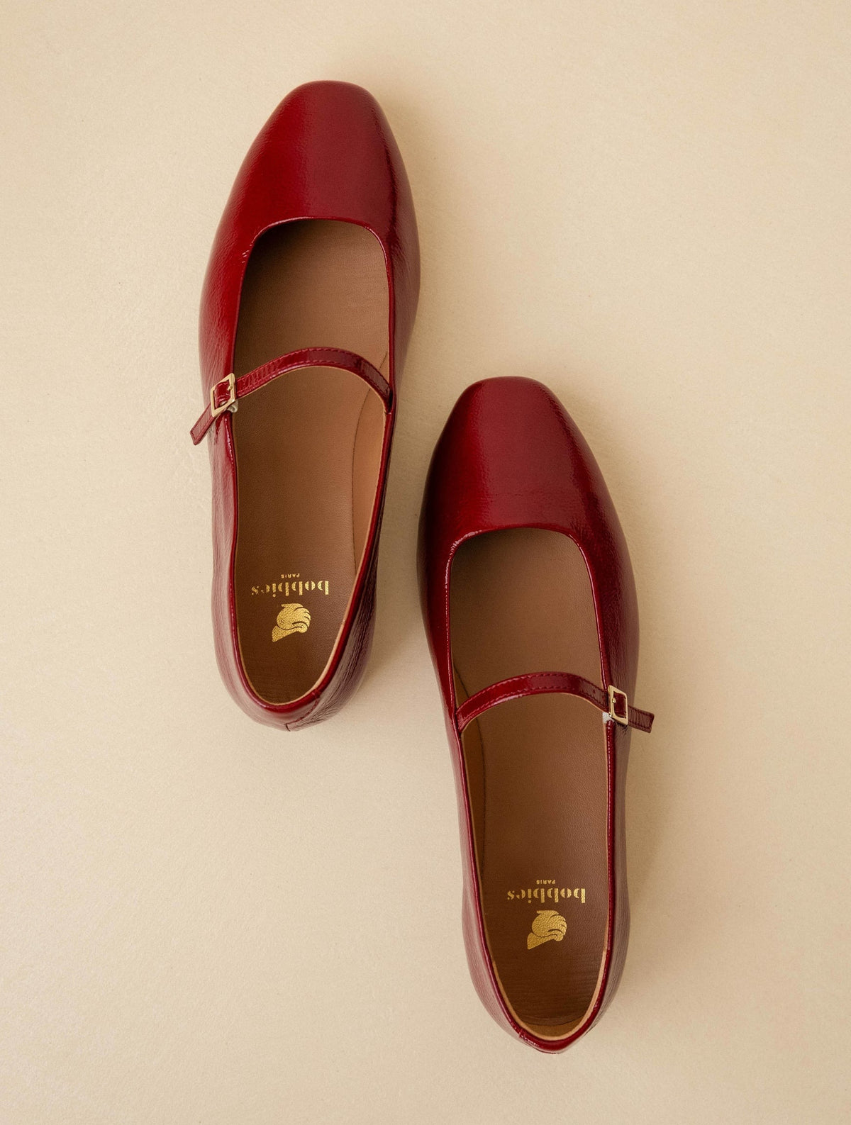 Bobbies Mikie Cherry Gloss ballet flats — product view