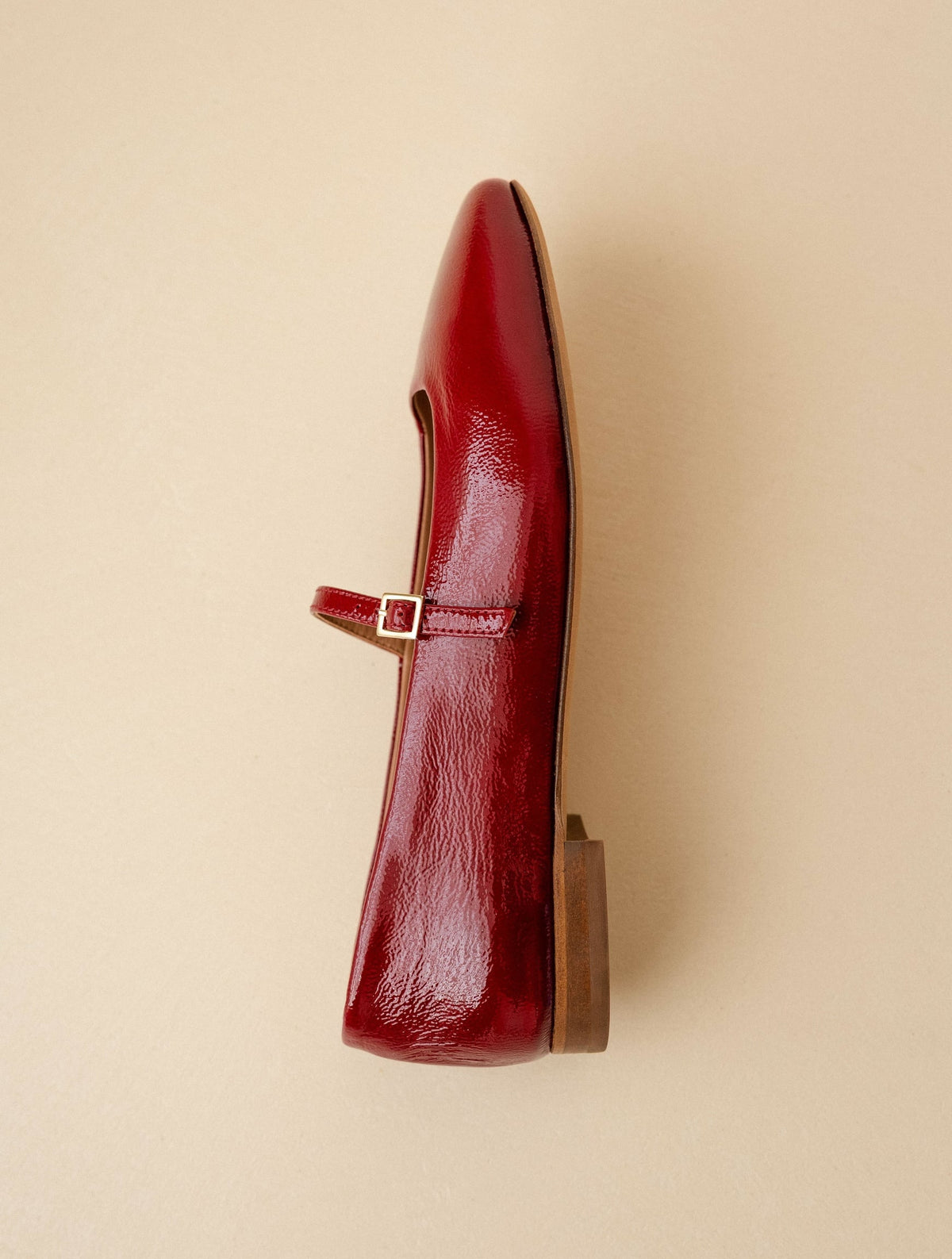 Bobbies Mikie Cherry Gloss ballet flats — styled view