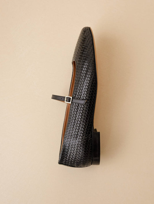 Bobbies Mikie Intense Black ballet flats — product view