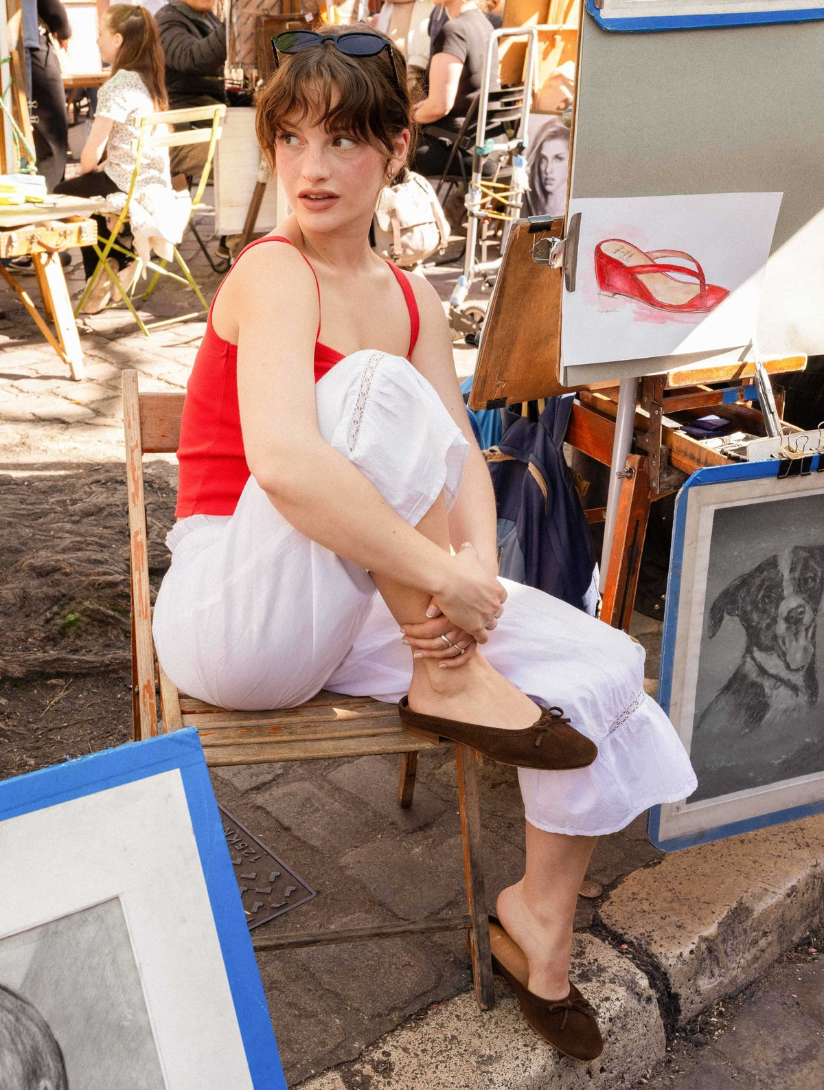 Bobbies Orsel Rockies Brown ballet flat — editorial view