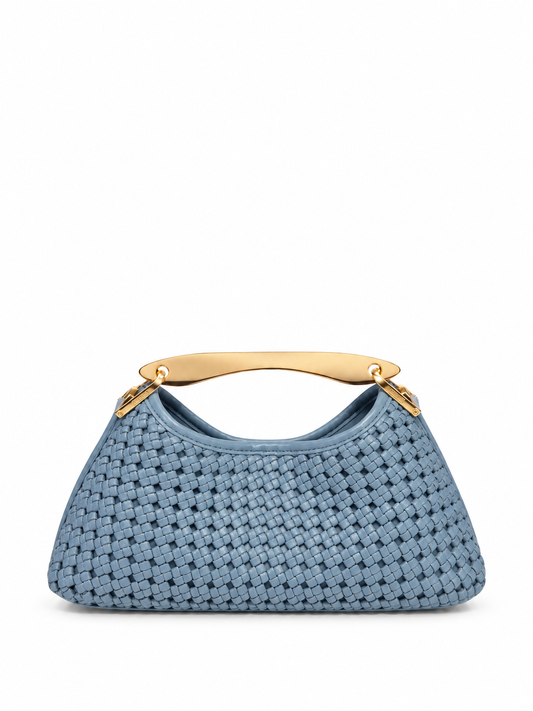 Elleme Mini Boomerang Woven Arctic Blue bag — product view
