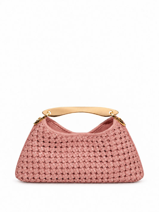 Elleme Mini Boomerang Woven Dark Pink bag — product view