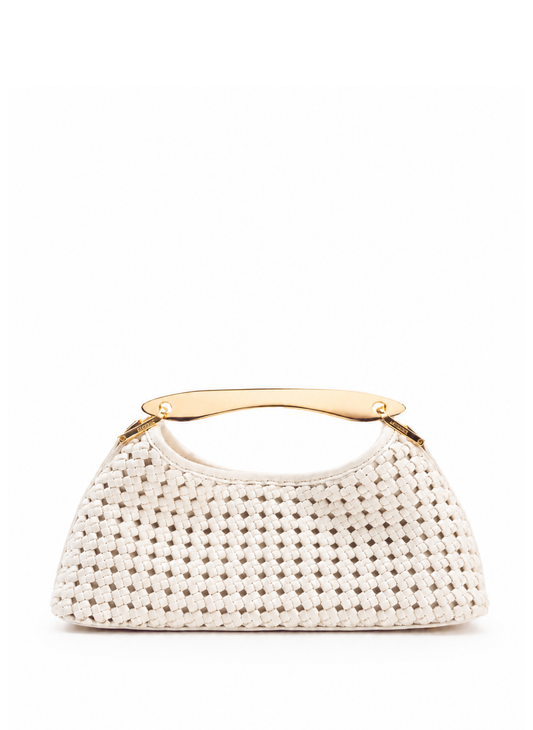 Elleme Mini Boomerang Woven Ivory bag — product view